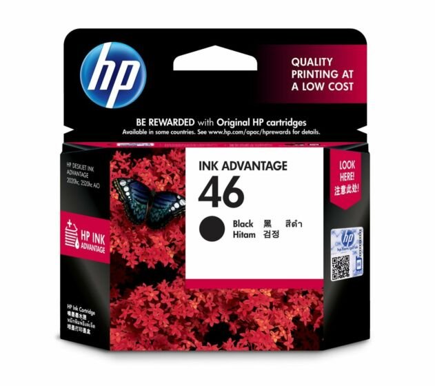 HP 46 Black Original Ink Advantage Cartridge